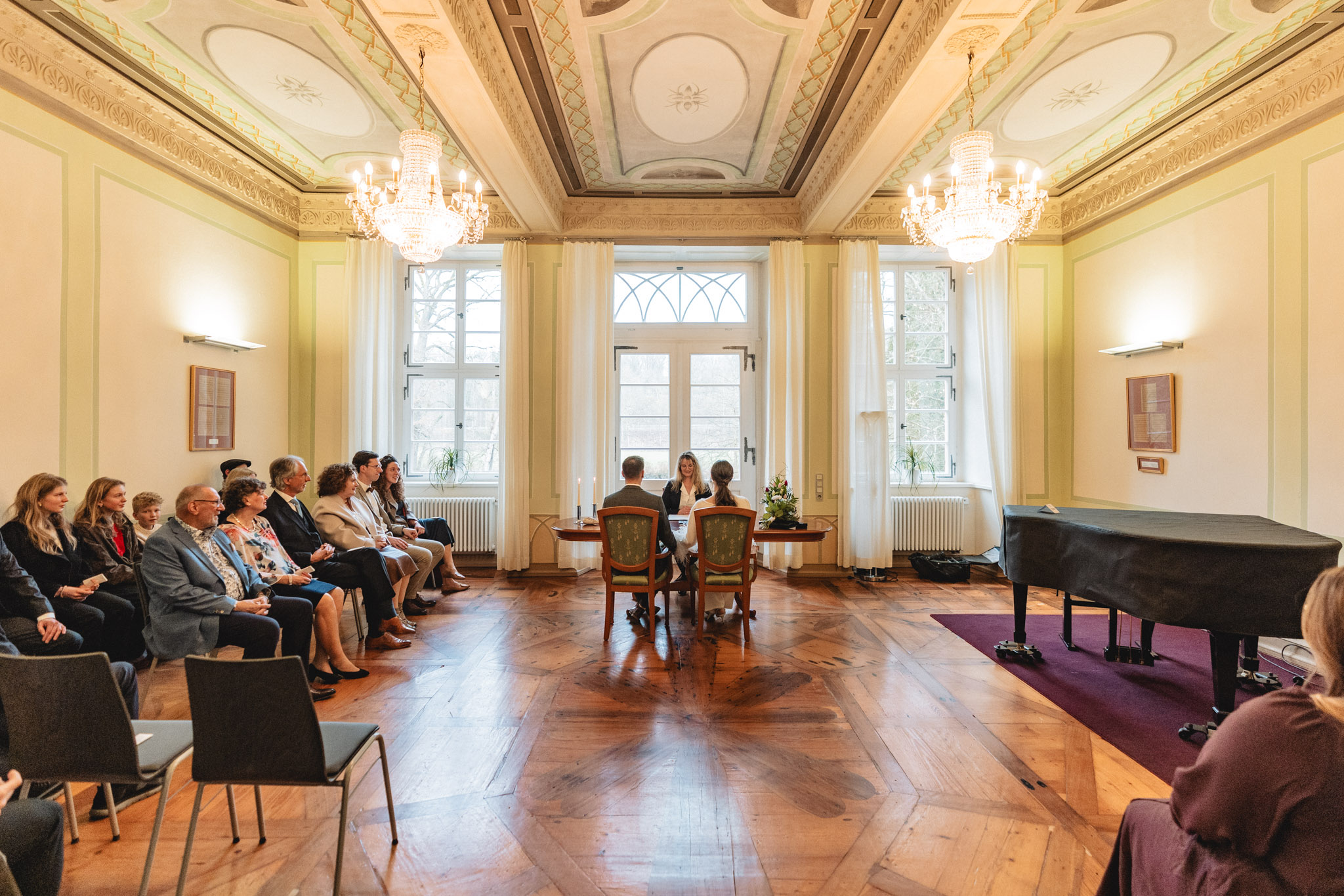 Standesamtliche Trauung im festlichen Gartensaal der Landesmusikakademie Schlitz