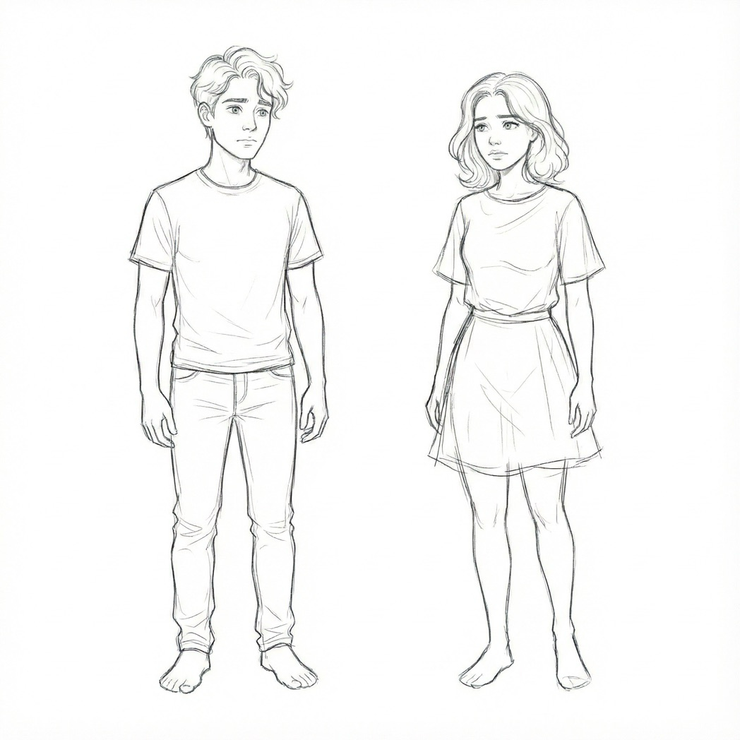 Starr in die Kamera blickend