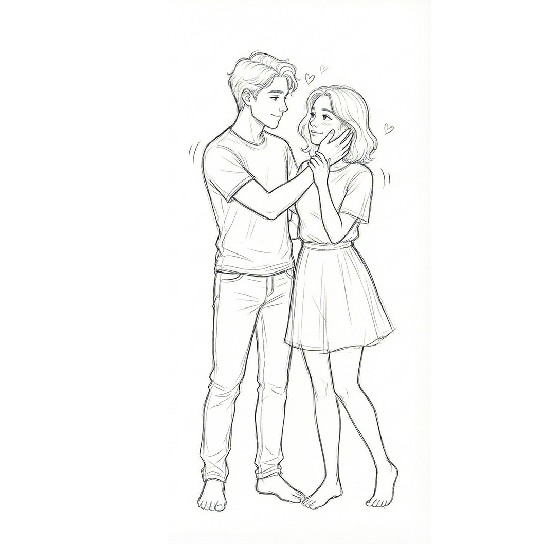 Hände berühren den Partner