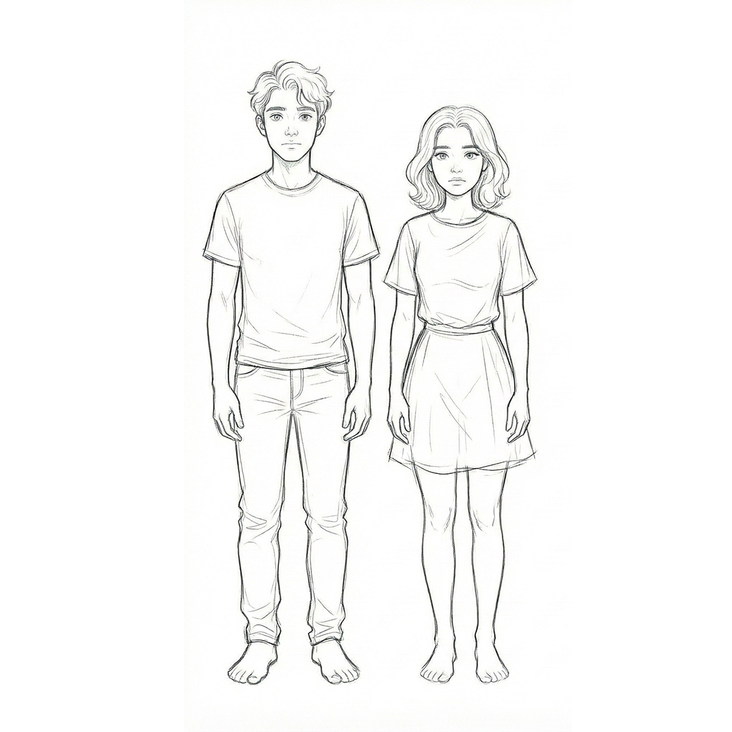 Haende hängen passiv herunter